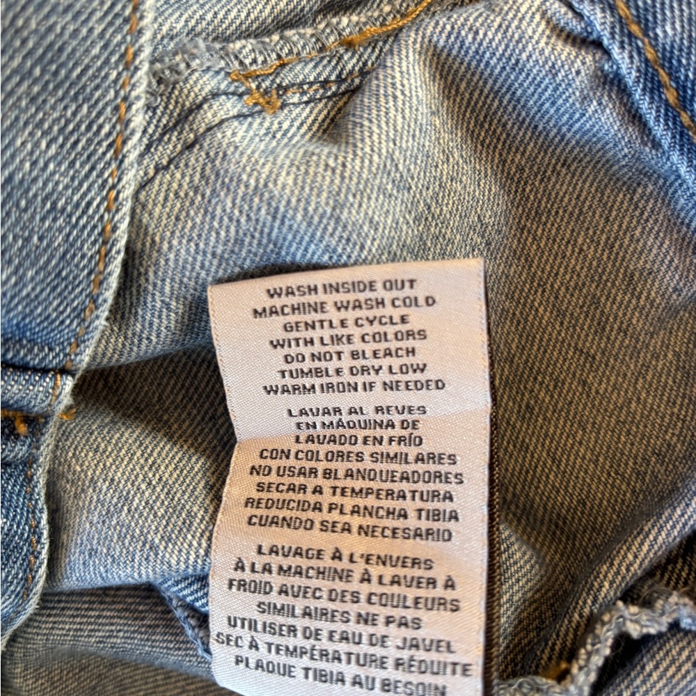 Blue Denim Jacket with Sherpa Collar Medium Working Title - Picture 5 of 5